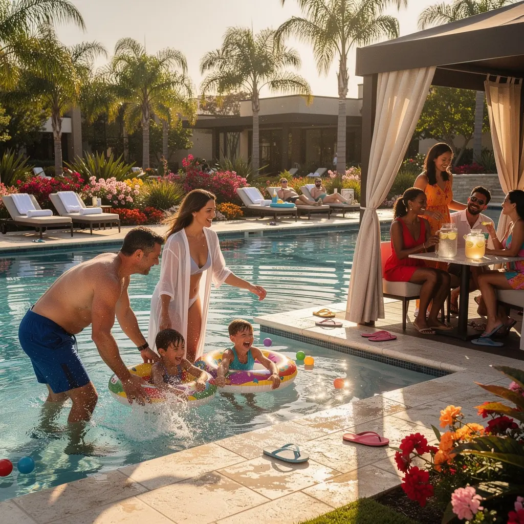 Уютная гостиная с комфортной мебелью и большими окнами.